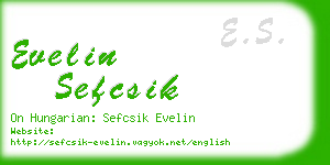 evelin sefcsik business card